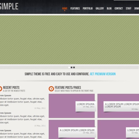 Simple HTML template free